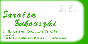 sarolta bukovszki business card